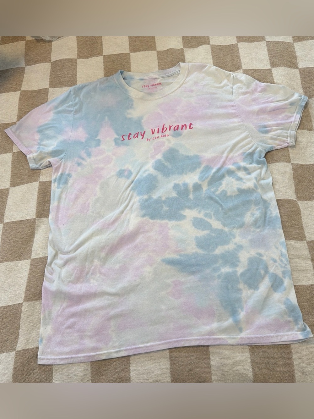 San Holo Stay Vibrant Tie Dye T-shirt, Size Large